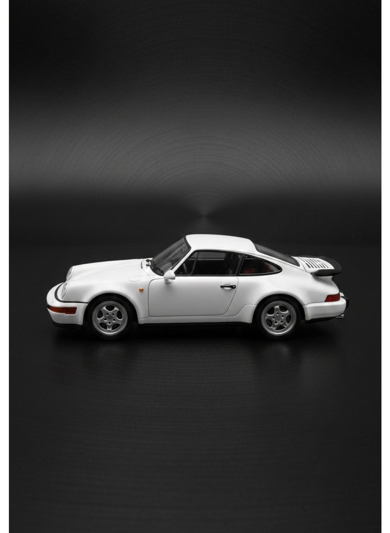 Welly Porsche 911 Turbo Diecast Model Car – 1:24 Scale White Vintage Sportscar Replica - Image 4